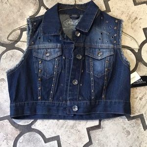 Studded Crop jean jacket